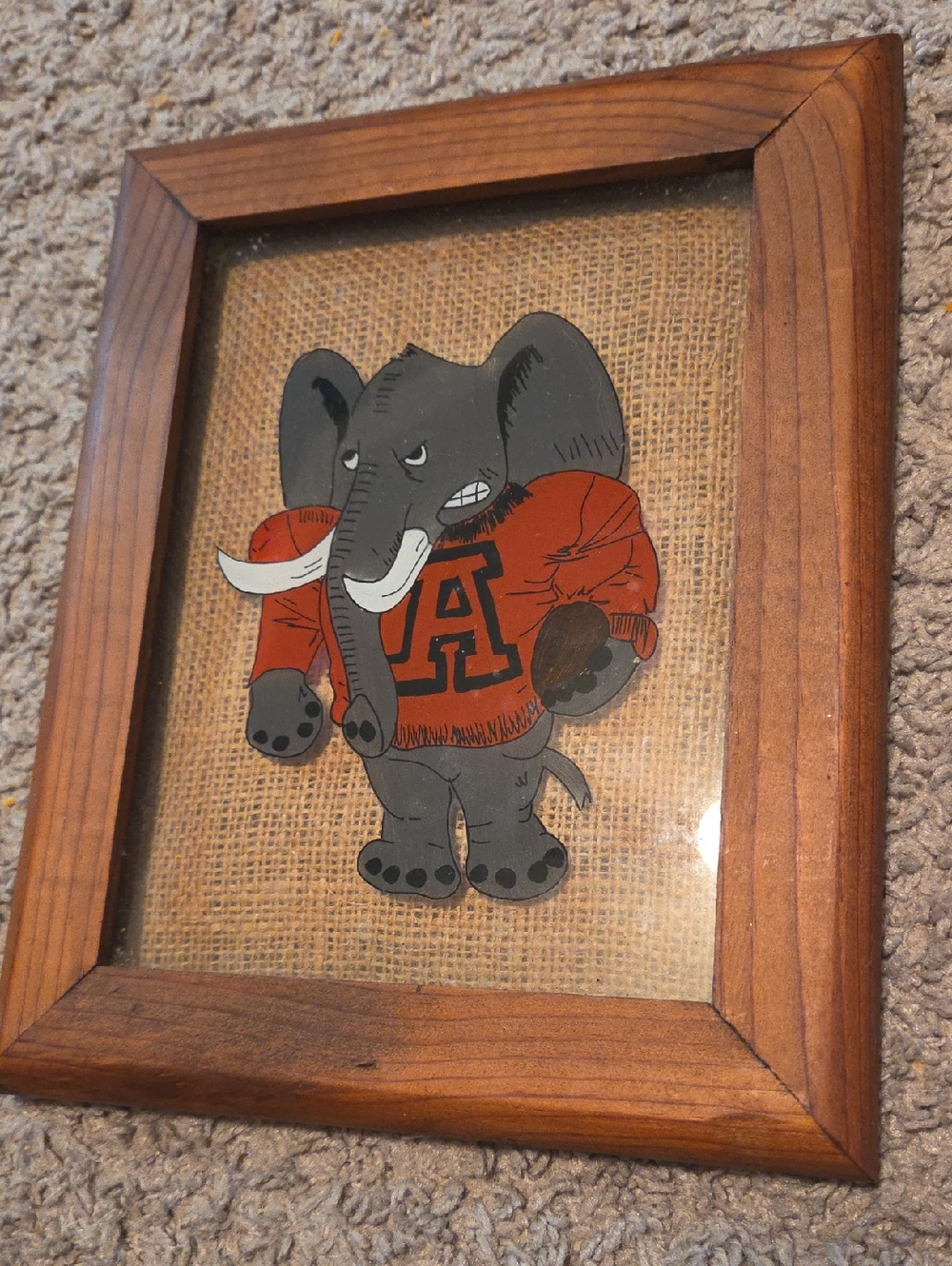 Handmade Alabama Elephant Wall Art